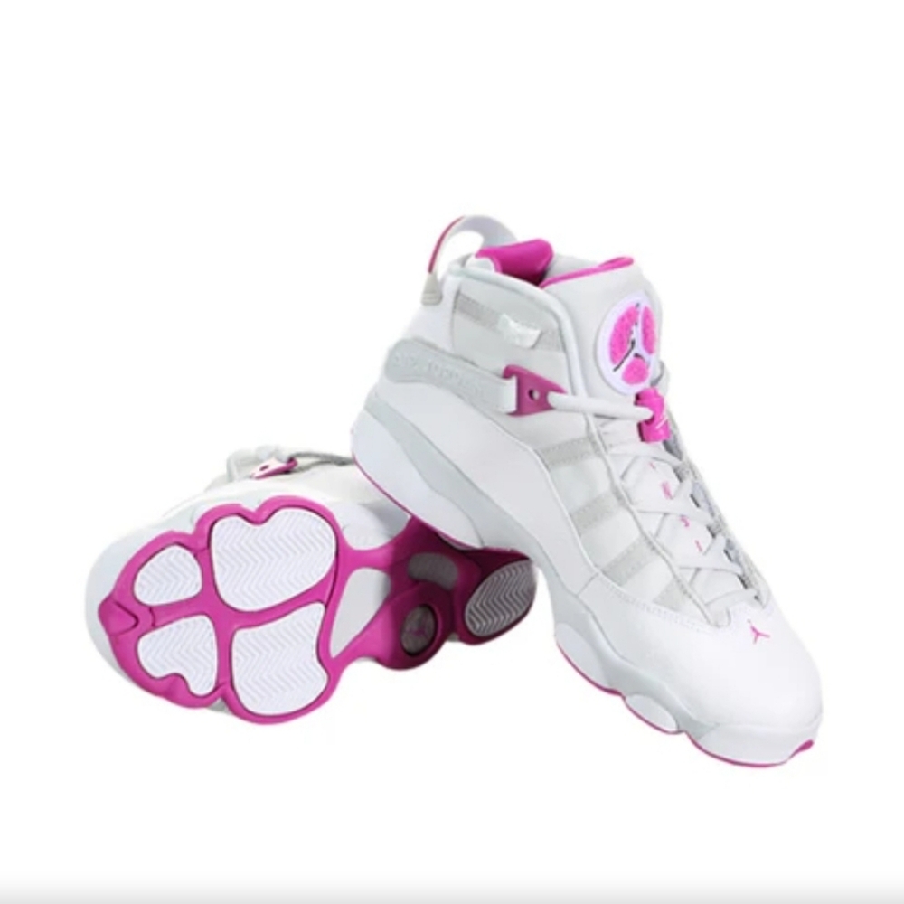 Air Jordan Kids 2016 NIB 6 Rings Pure Platinum/ 💓 Fuchsia Blast